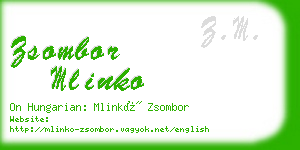 zsombor mlinko business card